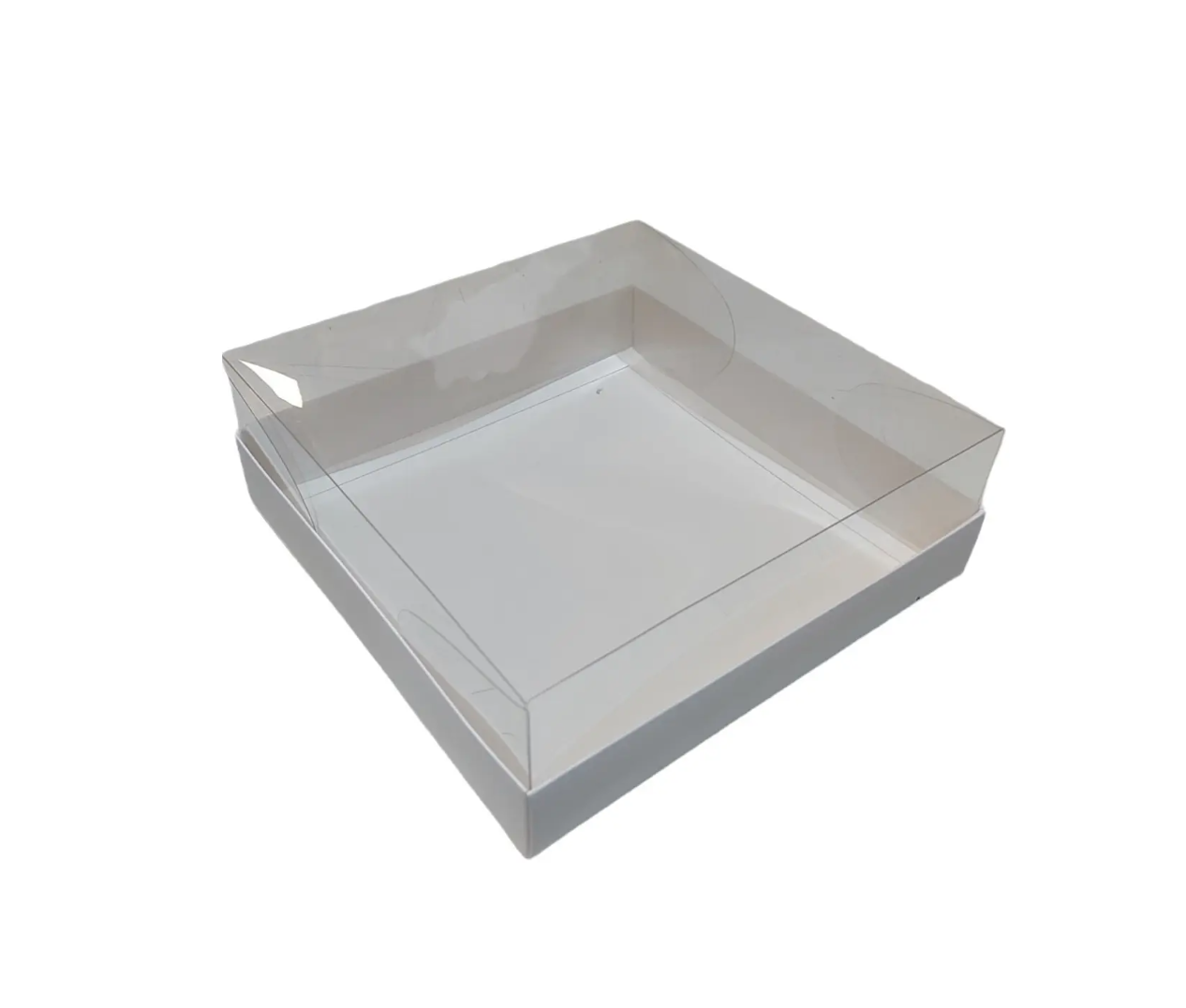 Ensemble Boîte carrée à base de papier blanc transparente 12x12x3cm boîte,Pour Bougies,Henné et roses et cadeaux de fête