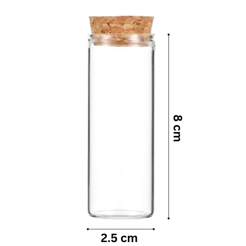 Bouteilles en verre avec bouchons en Liège 8x2.5cm,Dragées,Pour Henné et roses et cadeaux de fête