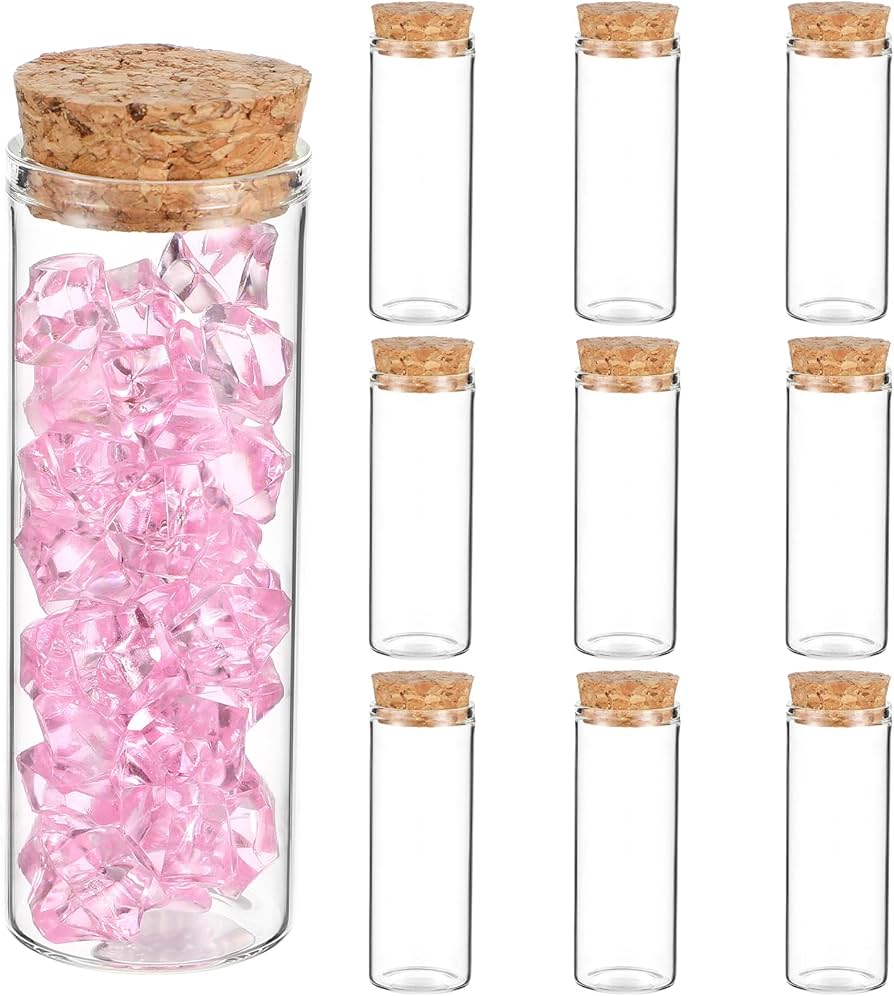 Bouteilles en verre avec bouchons en Liège 10x2.5cm,Dragées,pour ,Henné et roses et cadeaux de fête
