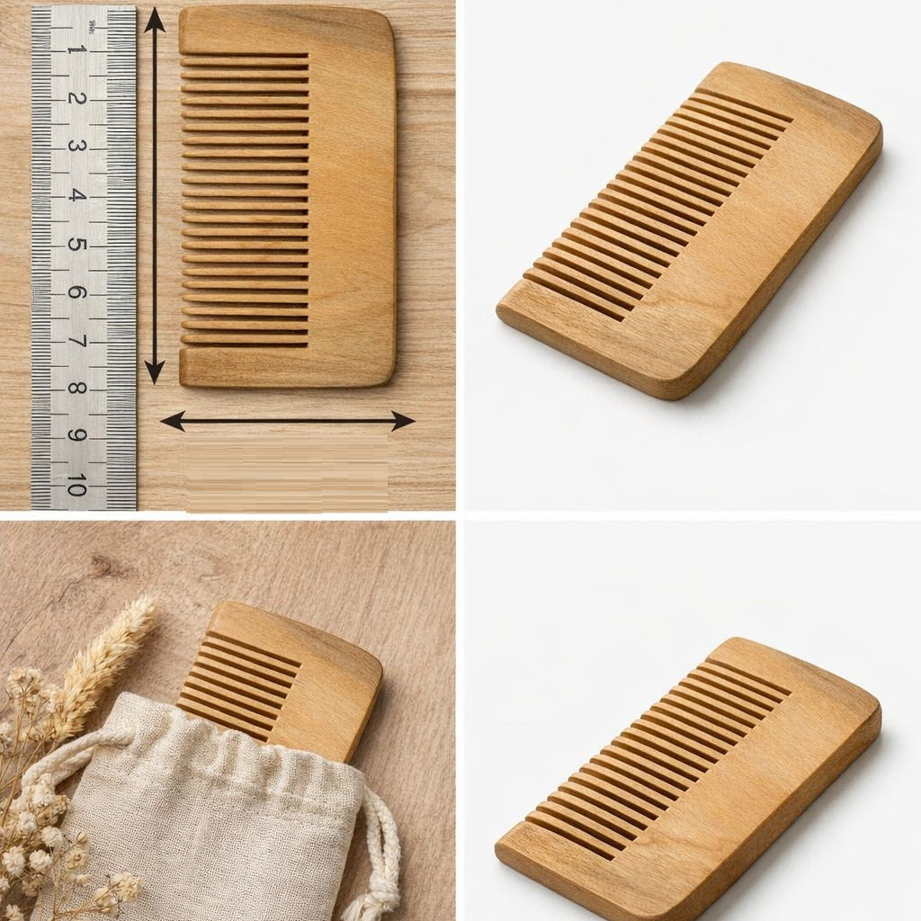 Peigne traditionnel marocain en bois naturel,Inspiré du patrimoine marocain