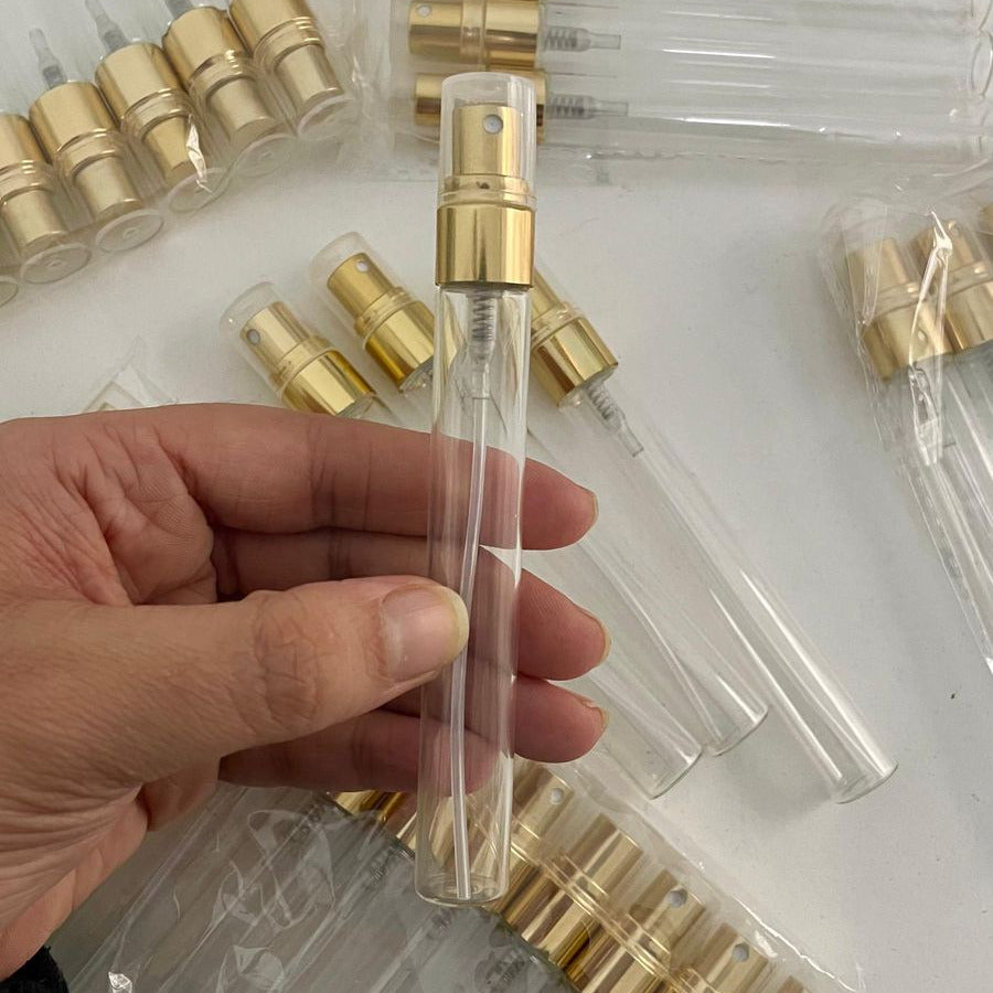 Flacon de parfum vide 10ML, Élégance dorée pour dragées et événements traditionnels