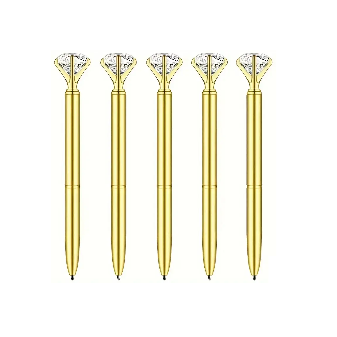 Stylos diamantés en or avec capuchon en cristal pour mariage, cadeau pour femmes et filles