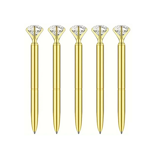 Stylos diamantés en or avec capuchon en cristal pour mariage, cadeau pour femmes et filles